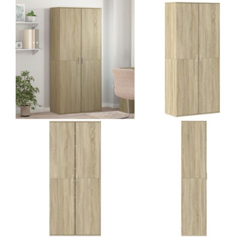 Scarpiera Rovere Sonoma 80x39x178 cm in Legno Multistrato - Scarpiera in legno multistrato - Scarpiera in Rovere Sonoma