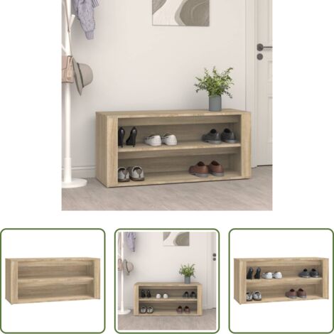Scarpiera Rovere Sonoma - Scarpiera Rovere Sonoma 100x35x45 cm in Legno Multistrato