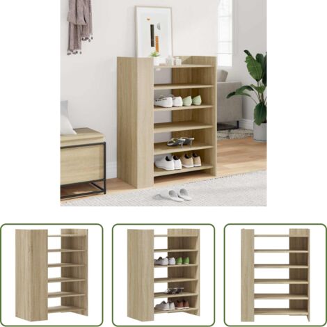 Scarpiera Rovere Sonoma -  Scarpiera Rovere Sonoma 74,5x37,5x100 cm in Legno Multistrato