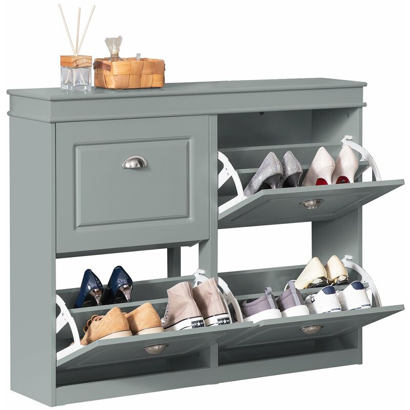 Scarpiera salvaspazio Slim Mobili per Scarpe Serie Scarpiere 105x24x83cm Sobuy Grigio FSR79-HG