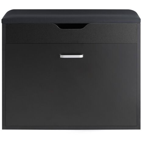 Scarpiera Salvaspazio Slim, Portascarpe Salvaspazio Regolabili,Scarpiere,Scarpiera Pieghevole L60P30A50 Cm, Nero FSR95-SCH SoBuy