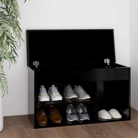 Scarpiera Salvaspazio，Portascarpe，Mobili per scarpe Nera 44x32x174 cm in PP  MCI831679 MaisonChic