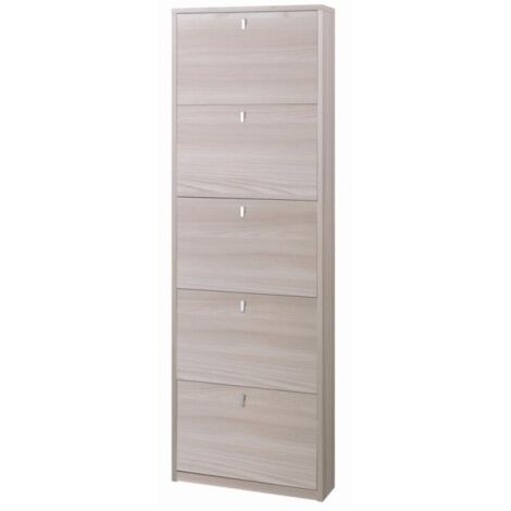 Scarpiera slim cinque ante Olmo Chiaro 63x18x h190 cm