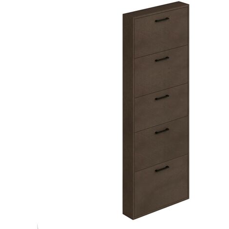 SCARPIERA 5 RIBALTE MOD. MULTIUSO CM 62X18 H. 182 EUCALIPTO E SPECCHIO