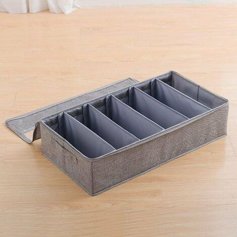 Scarpiera sotto il letto regolabile grigia con 5 divisori, borse portascarpe con coperchio trasparente, può contenere fino a 6 paia di scarpe, liberare spazio
