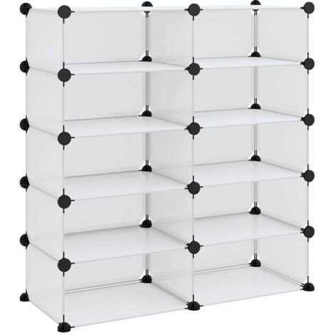 Scarpiera Trasparente 84x32x88,5 cm in PP vidaXL