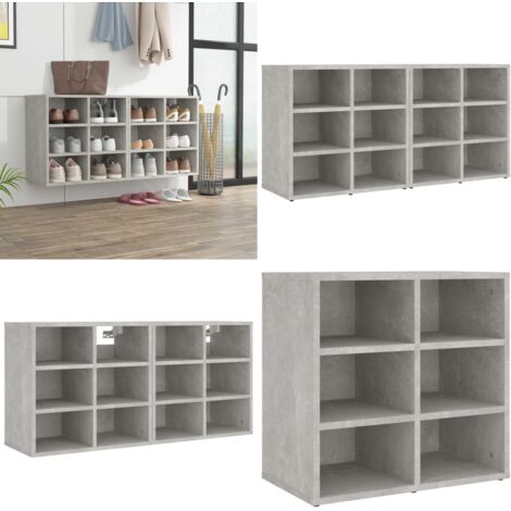Scarpiere 2 pz Grigie Cemento 52,5x30x50 cm - Scarpe in ordine - Stoccaggio scarpe