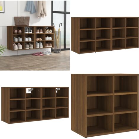 Scarpiere 2 pz Rovere Marrone 52,5x30x50 cm - Scarpe in ordine - Stoccaggio scarpe