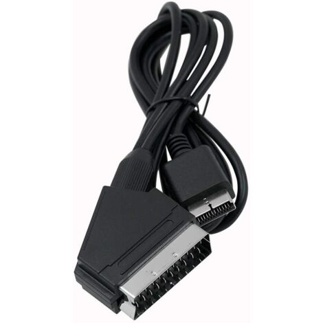 SCART-Kabel mit farbiger Ummantelung für PS3, PS2 und PSone (PAL) zum Anschluss der Konsolen an ältere Fernseher