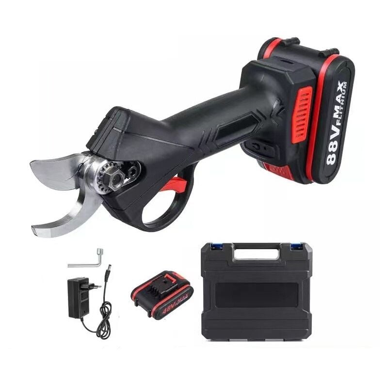 Sécateur à Batterie Sécateur de Branches d'arbre,Diamètre de Coupe 30mm,Cisaille électrique Ciseaux de Jardinage,Rechargeable au Lithium 9Ah,3-4