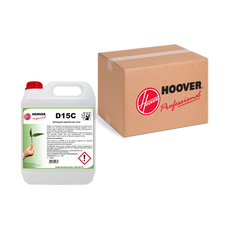 Scatola 4 taniche D15C Detergente per vetri e