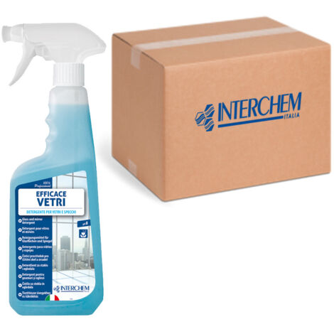 Scatola 6 spray detergente Efficace Vetri 750 ml