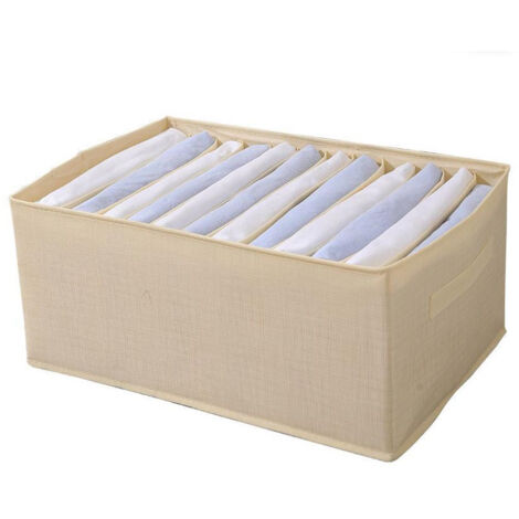 Scatola box pieghevole per pantaloni maglioni jeans 12 scomparti contenitore organizer salvaspazio per armadi 44x20x30 cm
