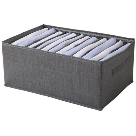 Scatola box pieghevole per pantaloni maglioni jeans 12 scomparti contenitore organizer salvaspazio per armadi 44x20x30 cm