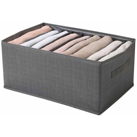 Scatola box pieghevole per pantaloni maglioni jeans 9 scomparti contenitore organizer salvaspazio per armadi 36x20x25 cm