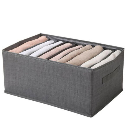 Scatola box pieghevole per pantaloni maglioni jeans 9 scomparti contenitore organizer salvaspazio per armadi 44x20x30 cm
