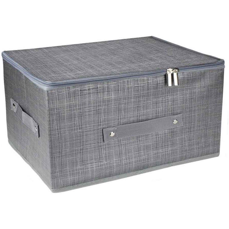 Image of Scatola box porta abiti contenitore organizer portaoggetti per armadi con chiusura zip cerniera 35x45x20 cm