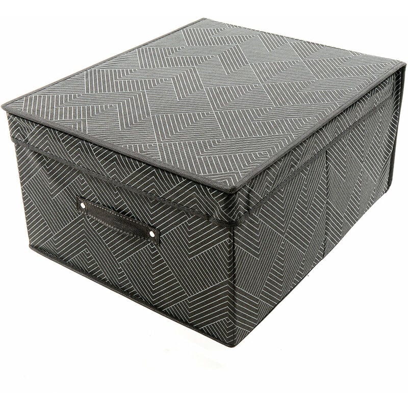 Image of Scatola cambio stagione box in tnt per abiti e biancheria salvaspazio armadio -Scuro / 50 x 40 x 25 cm