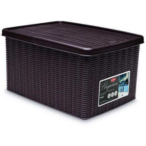 Scatola con coperchio Elegance tortora M