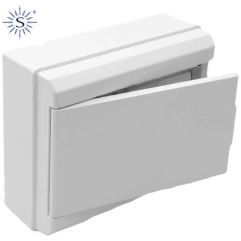Scatola con coperchio per distribuzione da 1 a 4 ICP + 8 elementi bianco 277x188x55mm Pavimento retrattile 697CB