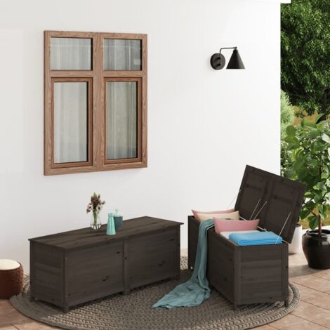 Scatola Cuscini Antracite 150x50x56 cm Legno Massello di Abete vidaXL