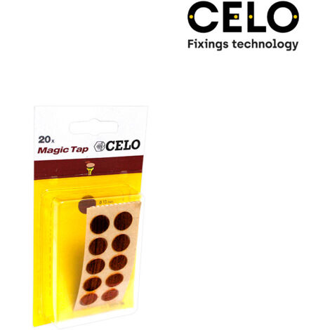 Scatola da 10 blister con 20 unità di cappucci adesivi Ø13mm Colore rovere