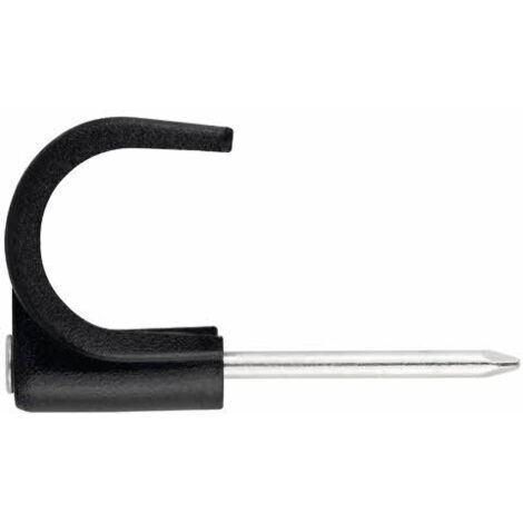 Scatola da 100 - Fermagli per cavi neri - Nylon 2 x 4