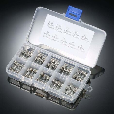 Scatola da 100 fusibili in vetro 5x20mm