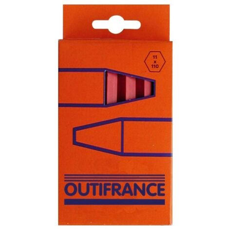 Scatola da 12 gessetti rossi industriali 5280080 - Outifrance