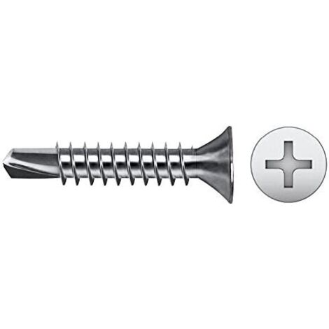 Scatola da 500 unità di punte per trapano a testa svasata PHILIPS Ø3,9x16mm zincate