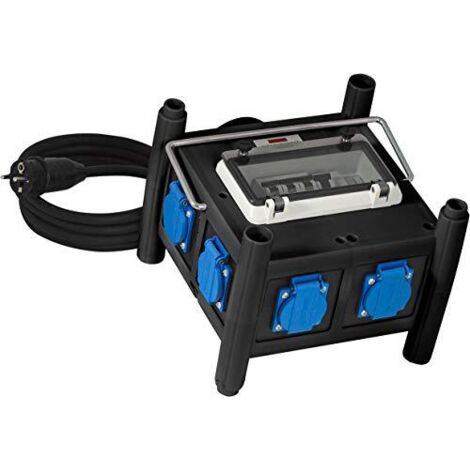 Scatola da cantiere BD 6M/16, con 6 prese a battente H07RN-F 5G2,5 - IP44 5m