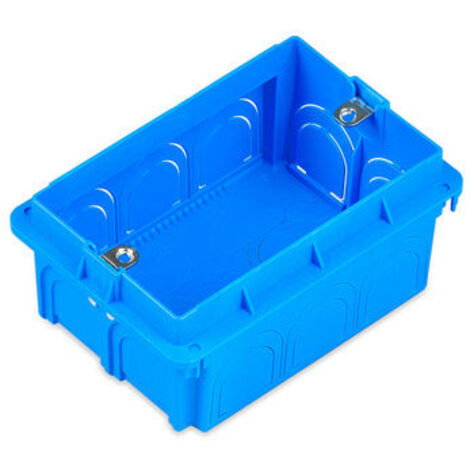 SCATOLA DA INCASSO 3 POSTI UNIFICATA- Azzurra- ATON- pezzi 12