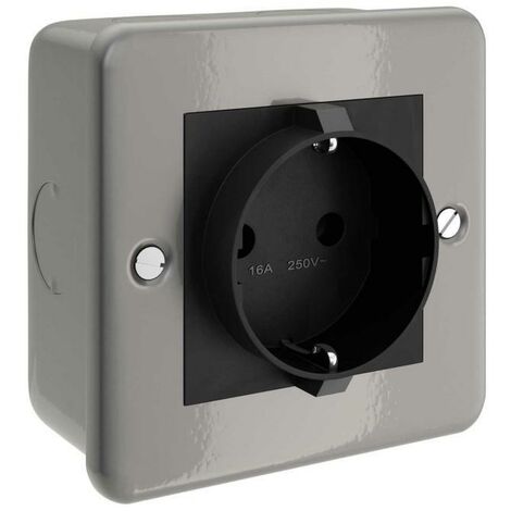 Scatola da parete in metallo con presa Schuko per Creative-Tube