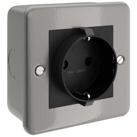 CREATIVE CABLES Scatola da parete creative-cables italia con presa schuko - in metallo ctbox-ger