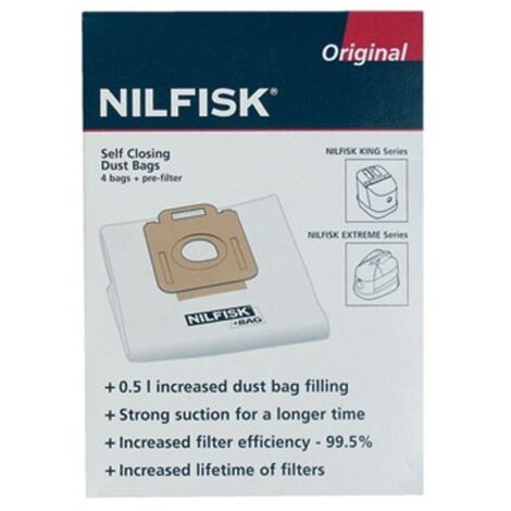 Scatola di 4 sacchetti igiene + pre filtri EXTREME/KING originali - Aspirapolvere - NILFISK - 1557163662894522326