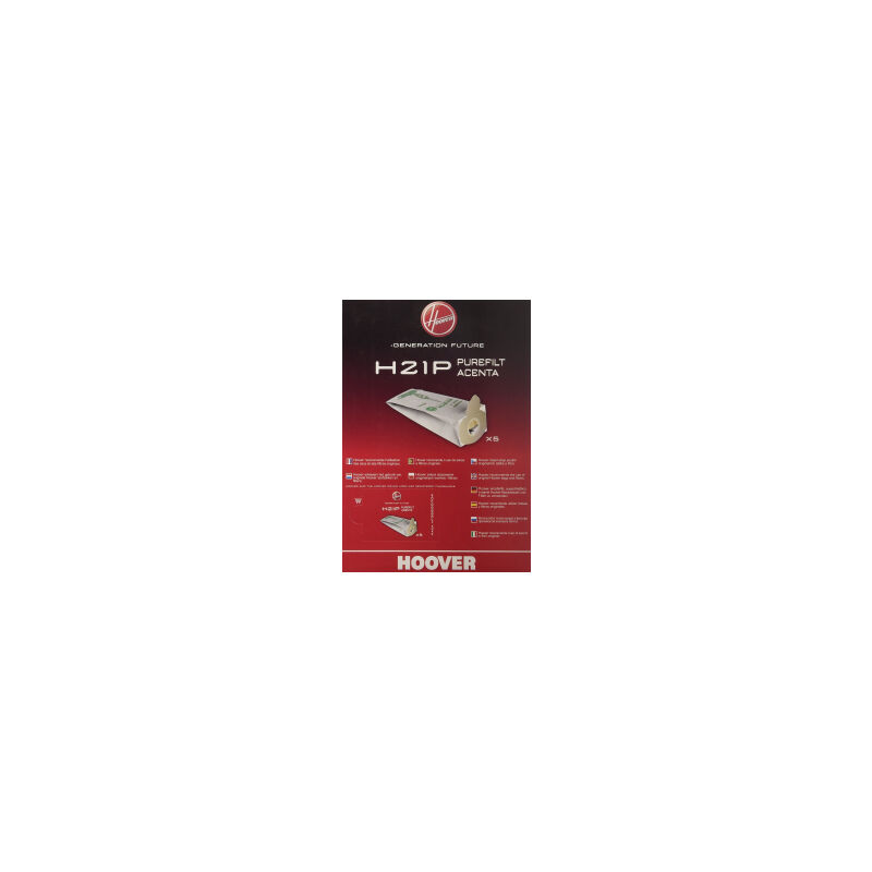 Scatola di 5 sacchetti H21 - Aspirapolvere Hoover 3080088008431038588