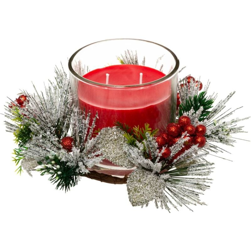 Scatola di candele centrotavola gm con foglia 270g - Feeric lights & christmas