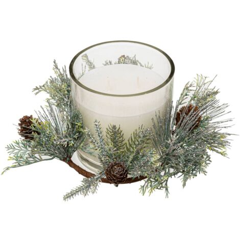 Scatola di candele centrotavola gm con foglia 270g - Feeric lights & christmas
