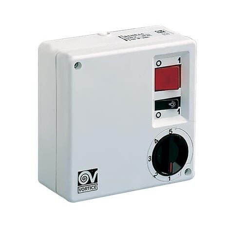 Scatola di comandi a parete per ventilatori a soffitto con KIT luce Vortice SCRR5L - sku 12964