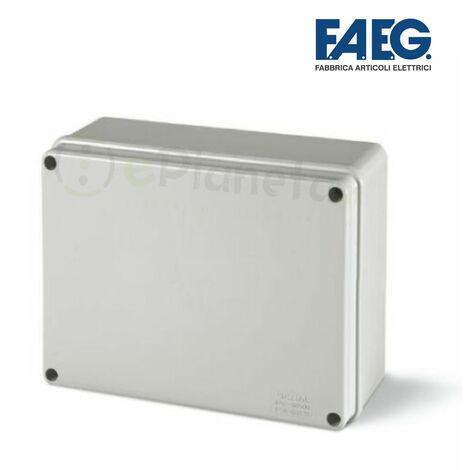 Scatola di derivazione 150x110x70 rettangolare da esterno tenuta stagna grigio impermeabile con pareti lisce