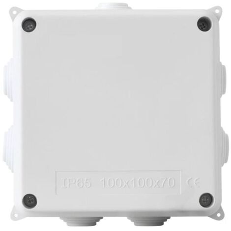 Scatola di giunzione e derivazione stagna da superficie Bianco 100x100x70 mm