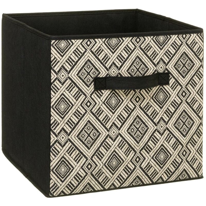 Cestino in tessuto 31x31cm mix n modul design bianco e nero - 5five