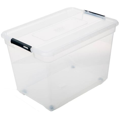 Scatola di plastica trasparente da 100l solutions+  - 5five