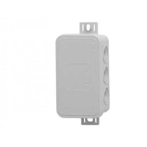 Scatola ermetica V8, termoplastica 80x45x41 IP54, grigia - clic, 8 fori preforati F1.0260