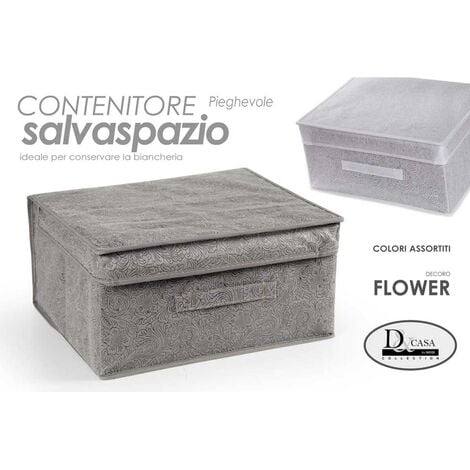 CONTENITORE SALVASPAZIO IN TNT 2 COL. 33X28X15CM