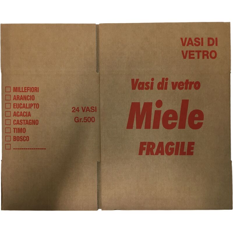 Scatola imballaggio per 24 vasi da gr. 500 senza tramezzo