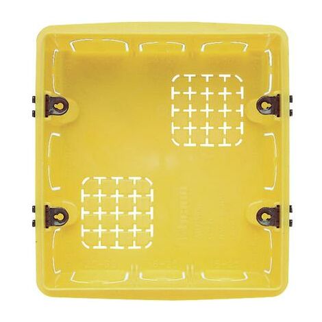 Scatola in resina da incasso quadrata per 6 moduli (3+3) serie civili 108x118x51,5mm