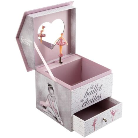 Scatola musicale rosa Ballerina H16cm - Atmosphera créateur d'intérieur