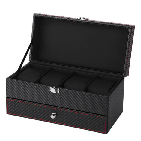 Scatola organizer per doppio orologio, orecchini, anelli, bracciale e collana Eosnow.
