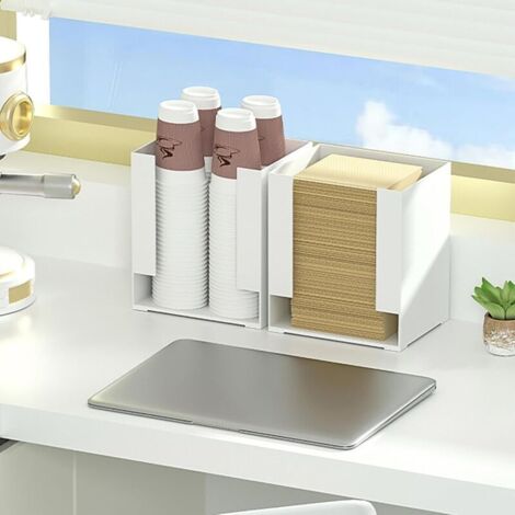 Scatola organizer per mascherine, contenitore per mascherine - Ampio scaffale da scrivania - Custodia multifunzionale per cosmetici, decorazione per il bagno